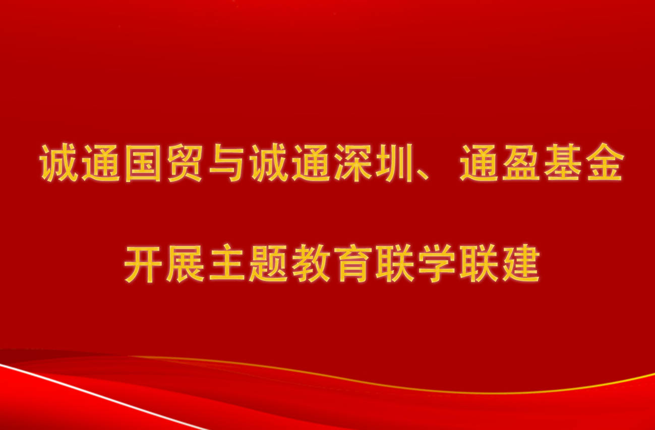 誠通國貿(mào)與誠通深圳、通盈基金開展主題教育聯(lián)學(xué)聯(lián)建